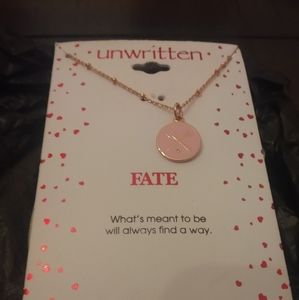 Unwritten fate rose gold women's necklace